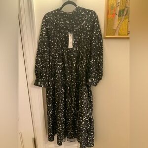 Floral Black Dress by the high-end Italian designer, Vivetta.  Size M
